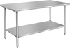 Stainless Steel Tables with Shelves